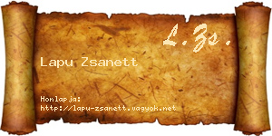 Lapu Zsanett névjegykártya
