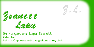 zsanett lapu business card